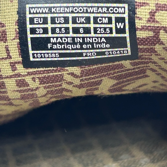 Keen Lace Up Shoes Leather Oxford Brown Womens Size 8.5 Sneakers - Picture 5 of 7